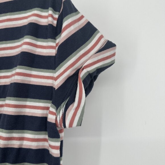 Abercrombie Kids T-shirt Stripe Short‎ Sleeve Smocked bottom Size 9/10 - Picture 4 of 4